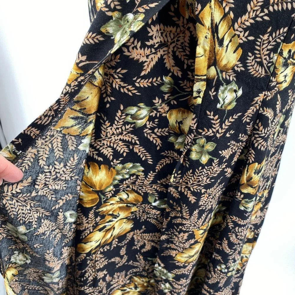 Vintage‎ Jamie Brooke floral cottage prairie midi dress size 14 Large Xlarge Y2K
